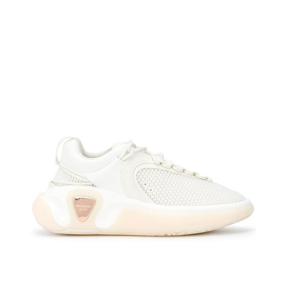 White Fabric Athletic SneakersDescription: – Composition: 100% Fabric – Inner: Fabric – Insole: Leather – Sole: Rubber – pull tab at the rear – Round toe – Front lace-up closure – Mesh panels – Side logo detail – Made in China – Gender: WOMEN –White Fabri