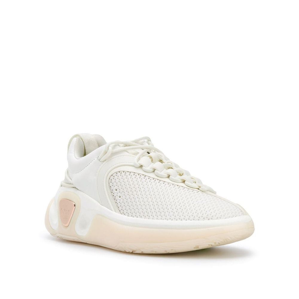 White Fabric Athletic SneakersDescription: – Composition: 100% Fabric – Inner: Fabric – Insole: Leather – Sole: Rubber – pull tab at the rear – Round toe – Front lace-up closure – Mesh panels – Side logo detail – Made in China – Gender: WOMEN –White Fabri