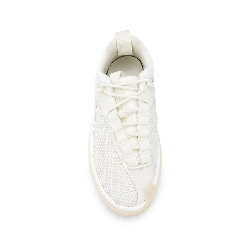 White Fabric Athletic SneakersDescription: – Composition: 100% Fabric – Inner: Fabric – Insole: Leather – Sole: Rubber – pull tab at the rear – Round toe – Front lace-up closure – Mesh panels – Side logo detail – Made in China – Gender: WOMEN –White Fabri