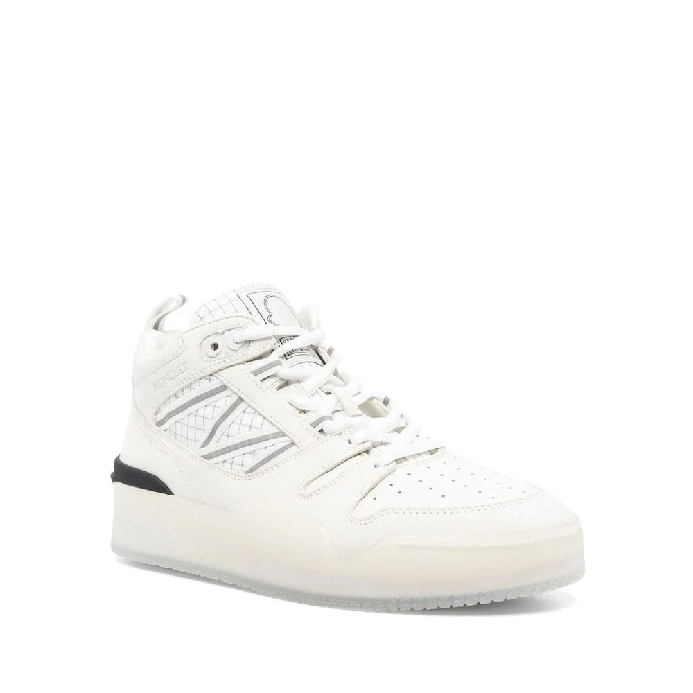 White Calfskin High Top SneakersDescription: – Composition: 100% calf leather – Inner: Fabric – Insole: Leather – Sole: Rubber – Round toe – Perforated detail – Front lace-up closure – Side logo detail – Made in Italy – Gender: WOMEN –White Calfskin High