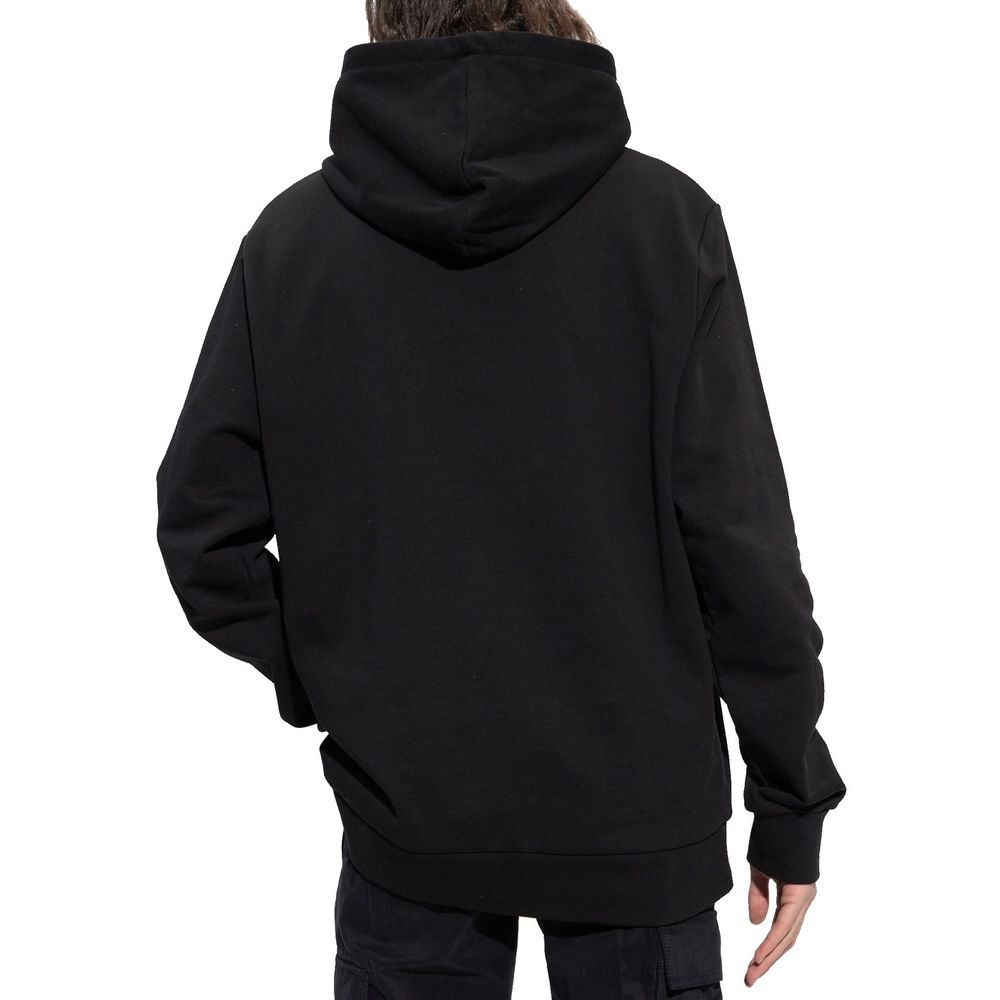 Black Cotton SweatshirtDescription: – Composition: 100% Cotton – Long sleeves – Ribbed trims – Machine wash – front logo detail – Drawstring hood – Kangaroo pocket – Made in Italy – Gender: MEN –Black Cotton Sweatshirt${tagsBalmainAulae Cotton Hoodie Swea