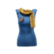 Mink Collar Sleeveless TopDescription: – Composition: 68% Viscose 27% Polyamide 5% elastane – Non detachable mink fur collar – Concealed side zip fastening – Boat neck – Gold tone logo plaque – Detachable crystal brooch – Regular fit – Specialist wash – M
