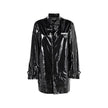 Black Polyethylene CoatDescription: – Composition: 100% Polyurethane – Long sleeves – Two side pockets – Dry clean – Button and zip closure – Front logo detail – Gender: WOMEN –Black Polyethylene Coat${tagsDsquared²Aulae Niagara Falls Trench Coat Dsquared