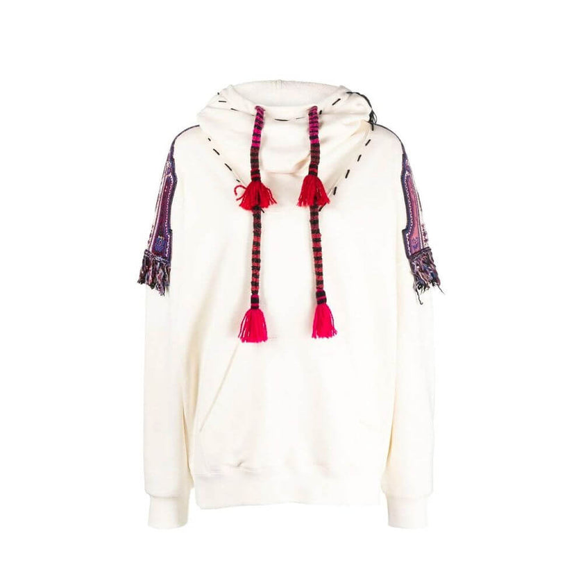 White Cotton SweatshirtDescription: – Composition: 100% cotton – Long sleeves – Front pocket – Embroidery detail – Made in Italy –White Cotton Sweatshirt${tagsEtroAulae Hooded Sweatshirt EtroAulae Hooded Sweatshirt Description: – Composition: 100% cotton