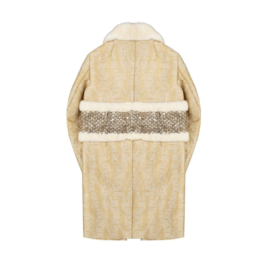 Beige Polyamide CoatDescription: – Composition: 52% Polyamide 48% polyester – Mink fur collar trim – Hook closure – Fully lined – Shirt collar – Two side pockets – Long sleeves – Regular fit – Dry clean – Made in Italy –Beige Polyamide Coat${tagsDsquared²