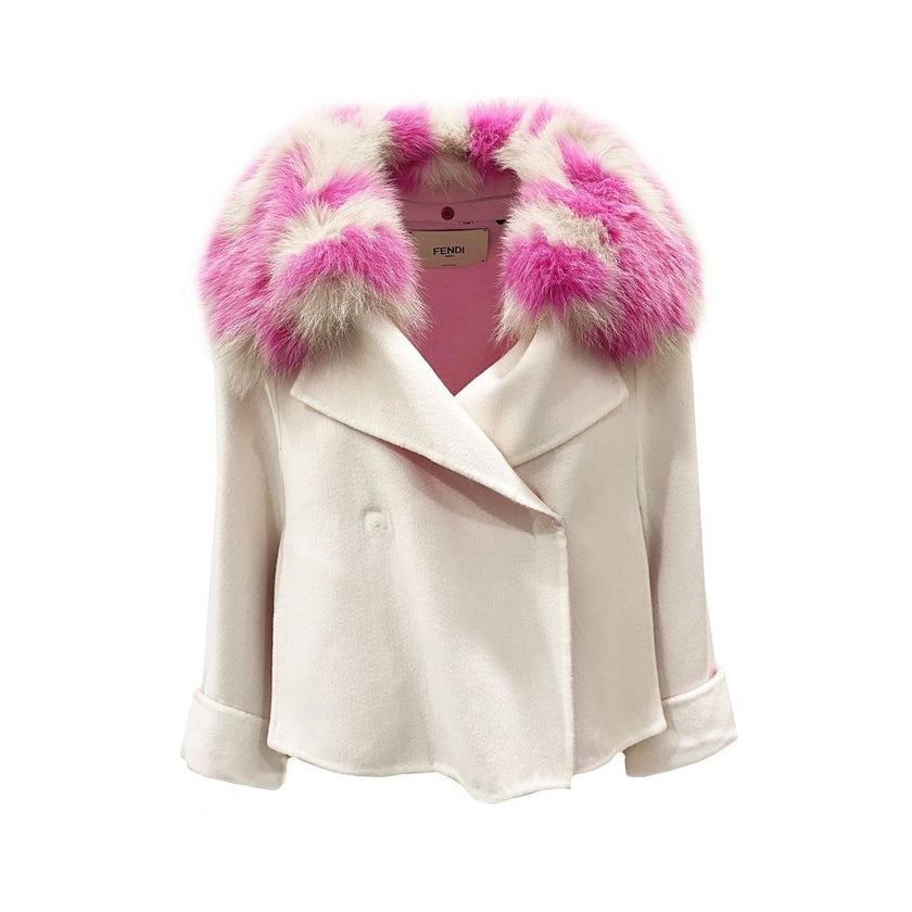Fur Collar Cashmere Cape JacketDescription: – Composition: 100% cashmere – Unlined – Seven-eighth sleeves – Removable fox fur collar – Concealed press stud fastening – Regular fit – Made in Italy –Fur Collar Cashmere Cape Jacket${tagsFendiAulae Fur Collar