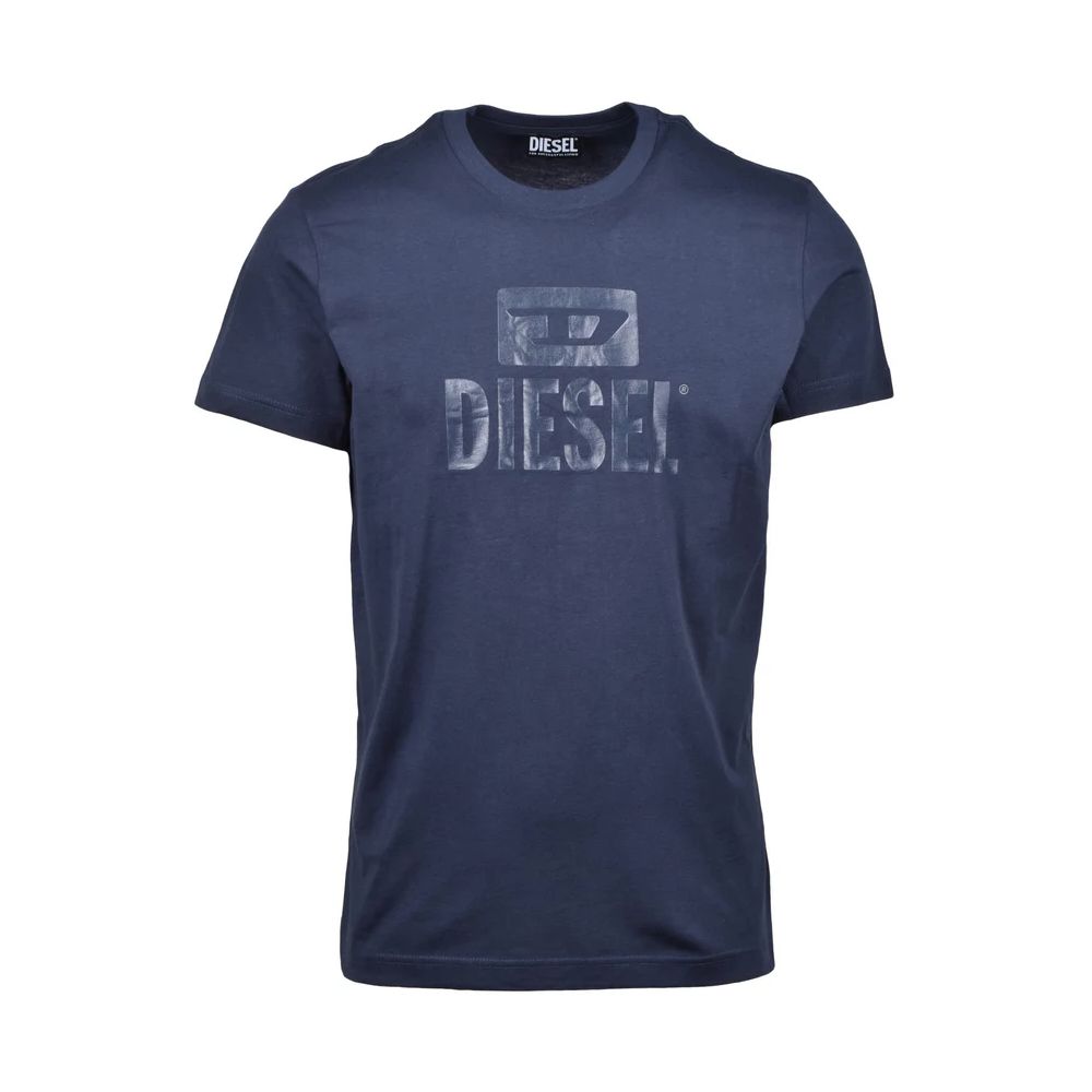 Blue Cotton T-ShirtDiesel T-shirt jersey in blue cotton tone on tone with logo print on the frontBlue Cotton T-Shirt${tagsDieselAulae Blue Cotton T-Shirt DieselAulae Blue Cotton T-Shirt Diesel T-shirt jersey in blue cotton tone on tone with logo print on