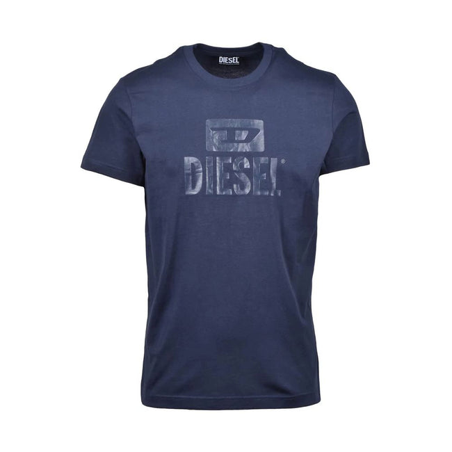 Blue Cotton T-ShirtDiesel T-shirt jersey in blue cotton tone on tone with logo print on the frontBlue Cotton T-Shirt${tagsDieselAulae Blue Cotton T-Shirt DieselAulae Blue Cotton T-Shirt Diesel T-shirt jersey in blue cotton tone on tone with logo print on