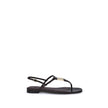 Purple Calf Leather Bos Taurus Flat SandalsFendi’s FFold Sandals are elegant square-toed flip-flops, embellished with a T-bar strap and an adjustable ankle strap. Crafted from dark purple ayers leather, they feature a metal FF detail and a leather insole,