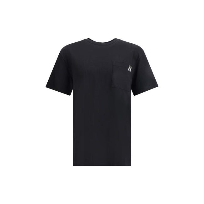 Black Cotton T-ShirtTwin pack T-shirt by Dsquared2, made of soft high-quality cotton. Crew neck model with ribbed finishes and welt pocket applied on the chest, embellished with the contrasting logo for an iconic touch. Regular fit that guarantees comfort