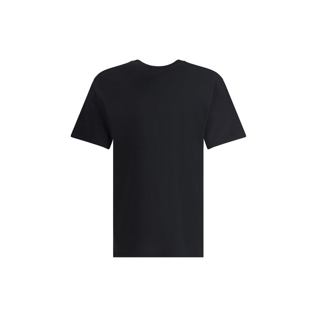 Black Cotton T-ShirtTwin pack T-shirt by Dsquared2, made of soft high-quality cotton. Crew neck model with ribbed finishes and welt pocket applied on the chest, embellished with the contrasting logo for an iconic touch. Regular fit that guarantees comfort