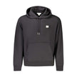 Black Cotton Men SweaterElevate your wardrobe with this quintessential piece from Calvin Klein. This black hooded sweatshirt offers the perfect blend of style and comfort, with a brushed finish and a central pocket that adds a practical touch to its sleek