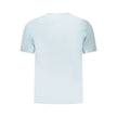 Blue Cotton Men T-ShirtEmbrace the epitome of modern sophistication with a twist of casual flair. This Calvin Klein short sleeve t-shirt is the perfect blend of comfort and iconic style, featuring a sleek crew neck design complemented by exquisite embroid