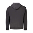 Black Cotton Men SweaterElevate your wardrobe with this quintessential piece from Calvin Klein. This black hooded sweatshirt offers the perfect blend of style and comfort, with a brushed finish and a central pocket that adds a practical touch to its sleek