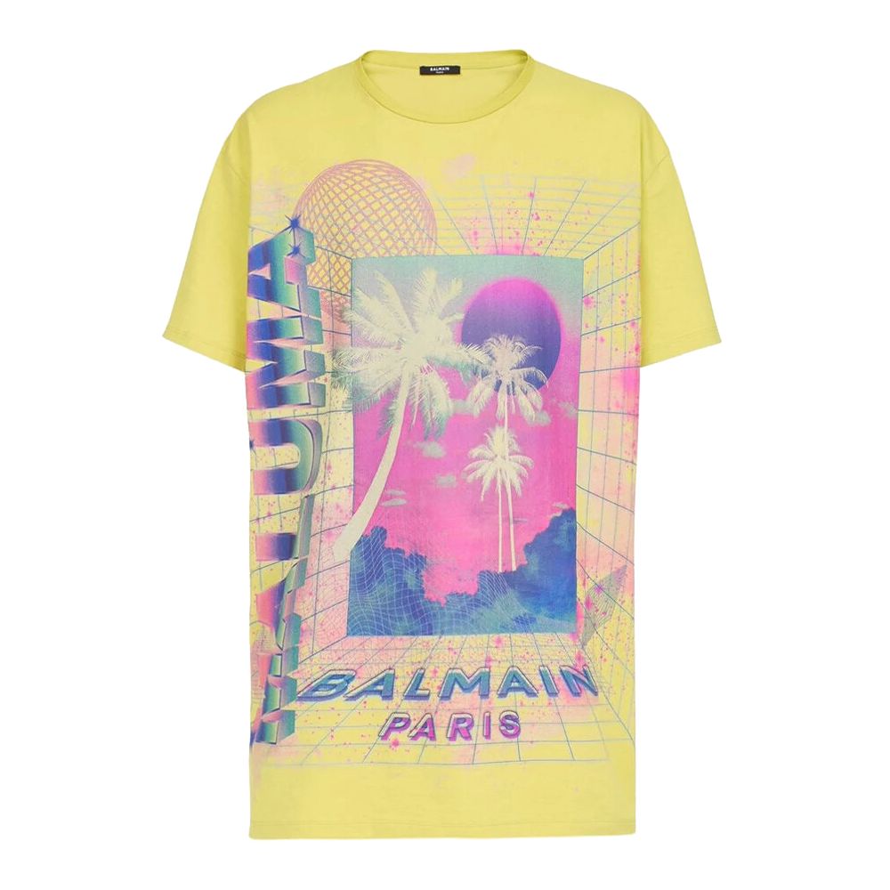 Yellow Cotton T-ShirtBalmain cotton t-shirt with short sleeves and graphic print on the frontYellow Cotton T-Shirt${tagsBalmainAulae Yellow Cotton T-Shirt BalmainAulae Yellow Cotton T-Shirt Balmain cotton t-shirt with short sleeves and graphic print on th