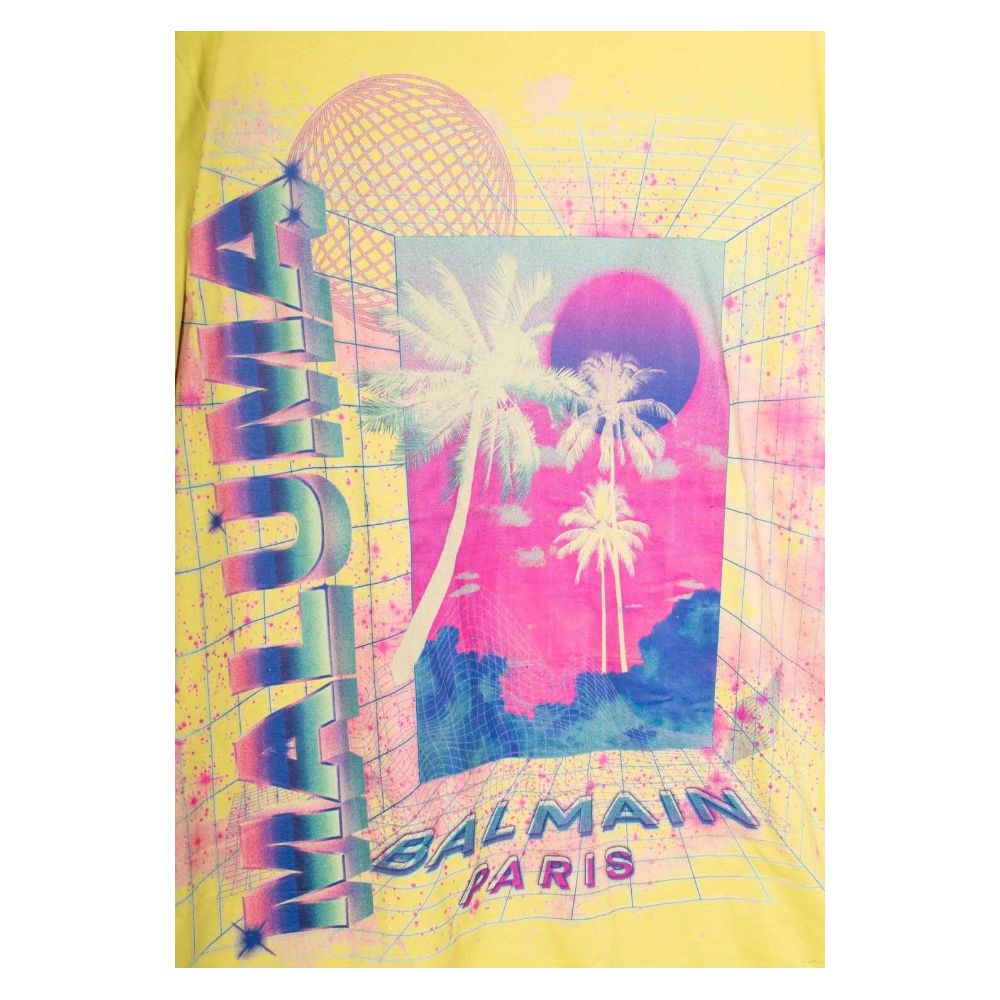 Yellow Cotton T-ShirtBalmain cotton t-shirt with short sleeves and graphic print on the frontYellow Cotton T-Shirt${tagsBalmainAulae Yellow Cotton T-Shirt BalmainAulae Yellow Cotton T-Shirt Balmain cotton t-shirt with short sleeves and graphic print on th