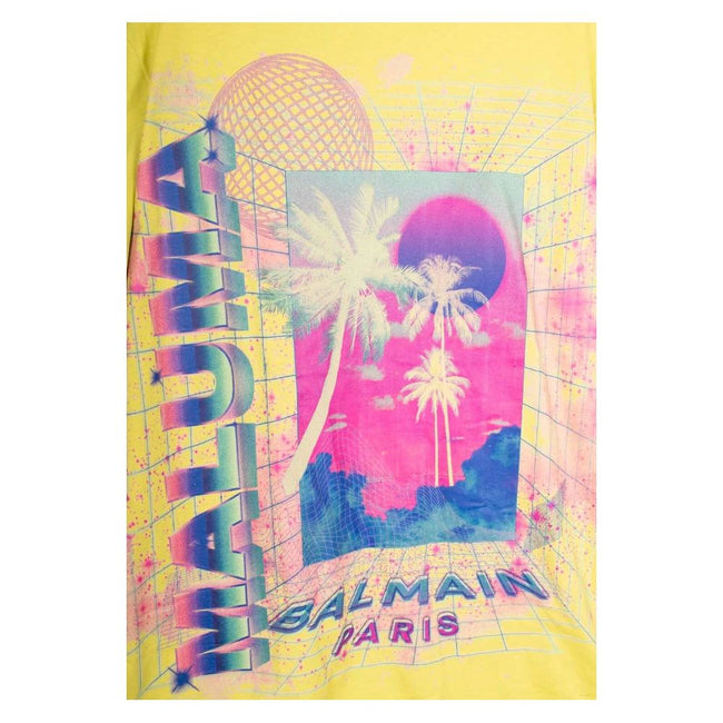 Yellow Cotton T-ShirtBalmain cotton t-shirt with short sleeves and graphic print on the frontYellow Cotton T-Shirt${tagsBalmainAulae Yellow Cotton T-Shirt BalmainAulae Yellow Cotton T-Shirt Balmain cotton t-shirt with short sleeves and graphic print on th