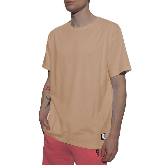 Brown Cotton T-ShirtBalmain cotton t-shirt with short sleeves and logo print on the back and rubber logo on the frontBrown Cotton T-Shirt${tagsBalmainAulae Brown Cotton T-Shirt BalmainAulae Brown Cotton T-Shirt Balmain cotton t-shirt with short sleeves an