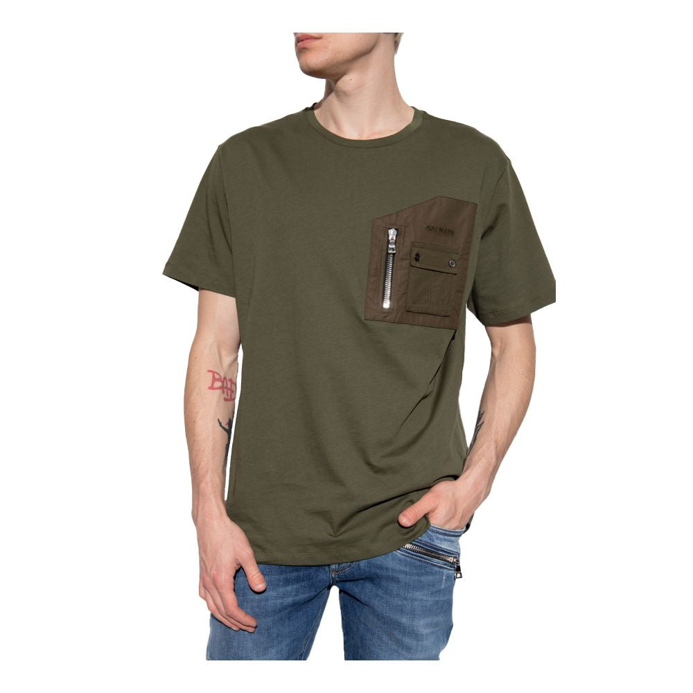 Green Cotton T-ShirtBalmain cotton t-shirt with short sleeves and chest pocket with zip fastening and additional pocket with button fasteningGreen Cotton T-Shirt${tagsBalmainAulae Green Cotton T-Shirt BalmainAulae Green Cotton T-Shirt Balmain cotton t-shi