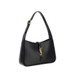 Black Calf Leather Bos Taurus Shoulder BagThe Leather Hobo Shoulder Bag by Saint Laurent is an essential and refined model made of smooth leather with an elegant finish. Featuring a single adjustable top handle with buckle, it is distinguished by the inte
