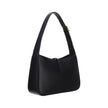 Black Calf Leather Bos Taurus Shoulder BagThe Leather Hobo Shoulder Bag by Saint Laurent is an essential and refined model made of smooth leather with an elegant finish. Featuring a single adjustable top handle with buckle, it is distinguished by the inte