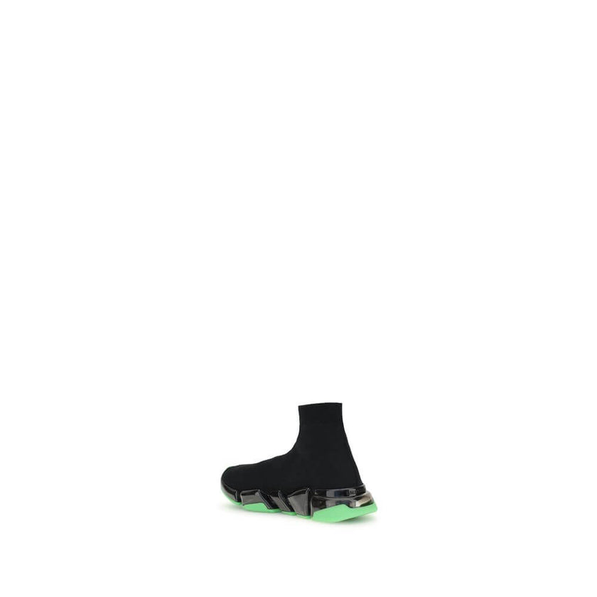 Black Polyester Athletic SneakersBalenciaga’s Speed Sneakers are a bold and contemporary take on the sneaker concept, with an innovative design that combines comfort and style. The fitted sock style ensures a perfect fit and a lightweight feel, while the