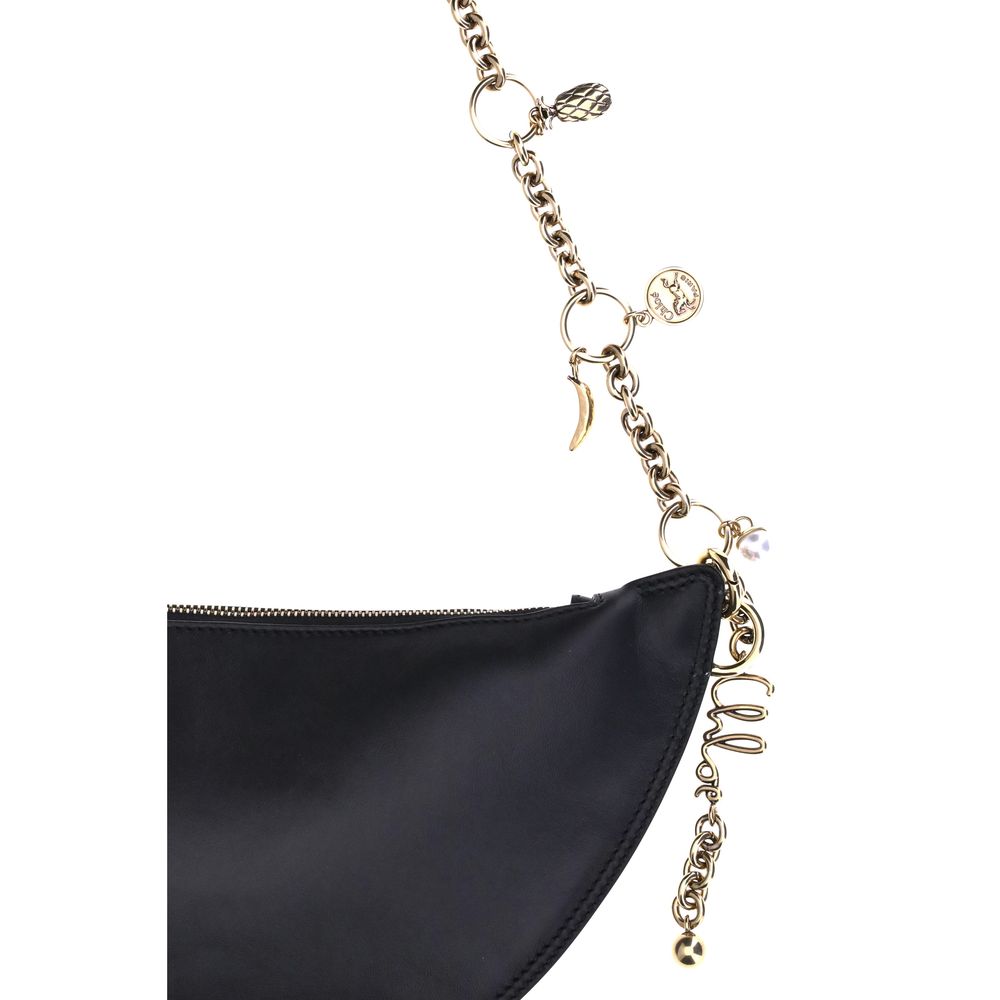 Sac à bandoulière Chloé en cuir de veau noir Bos Taurus