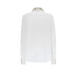 White Cotton Dress ShirtWhite Shirt with Removable Jewel Collar Gucci. Front fastening with covered buttons, long sleeves, removable classic collar covered with decorated tulle and crystals, Korean collar. Regular fit. Composition: 100% Cotton Internal SK