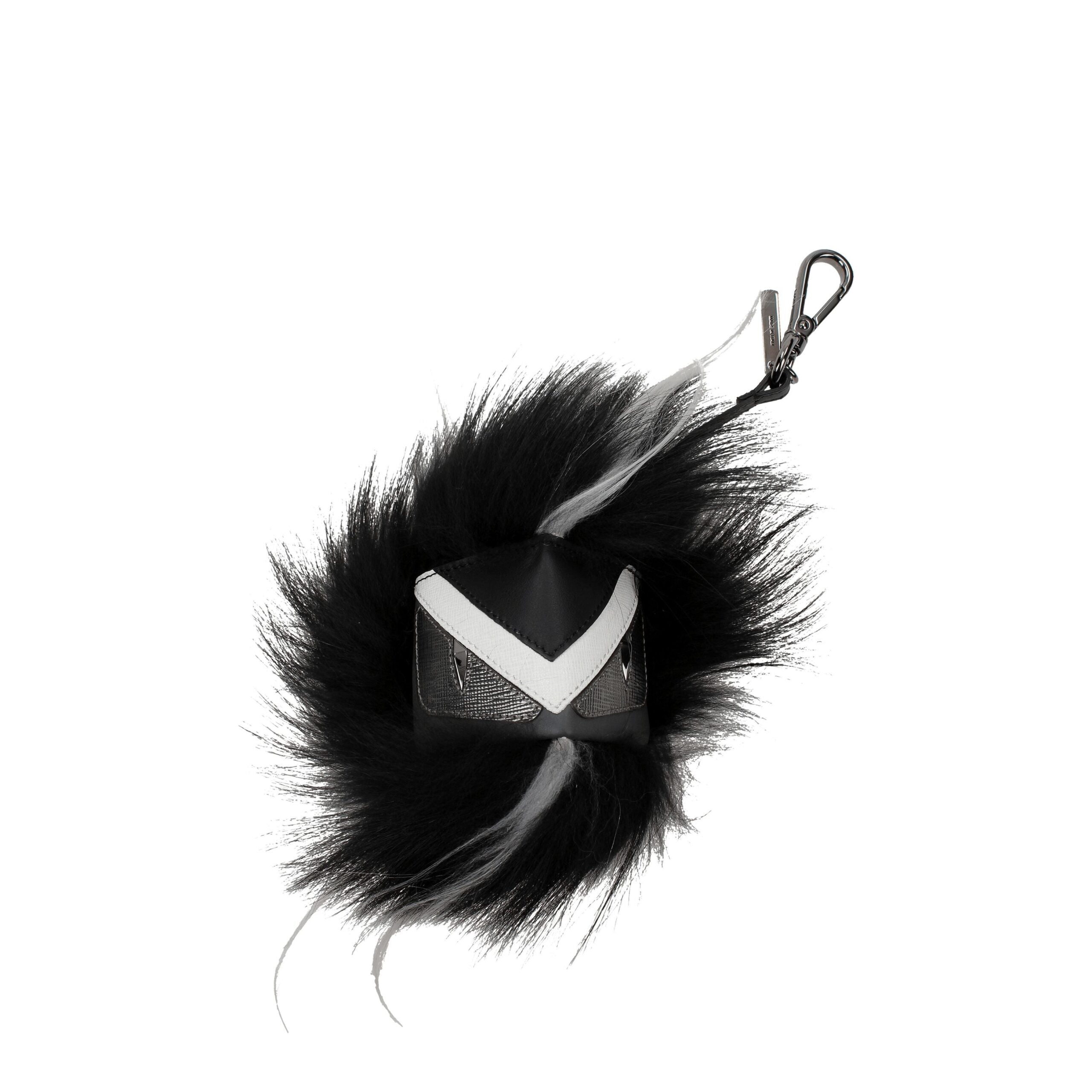 Porte-clés en cuir noir