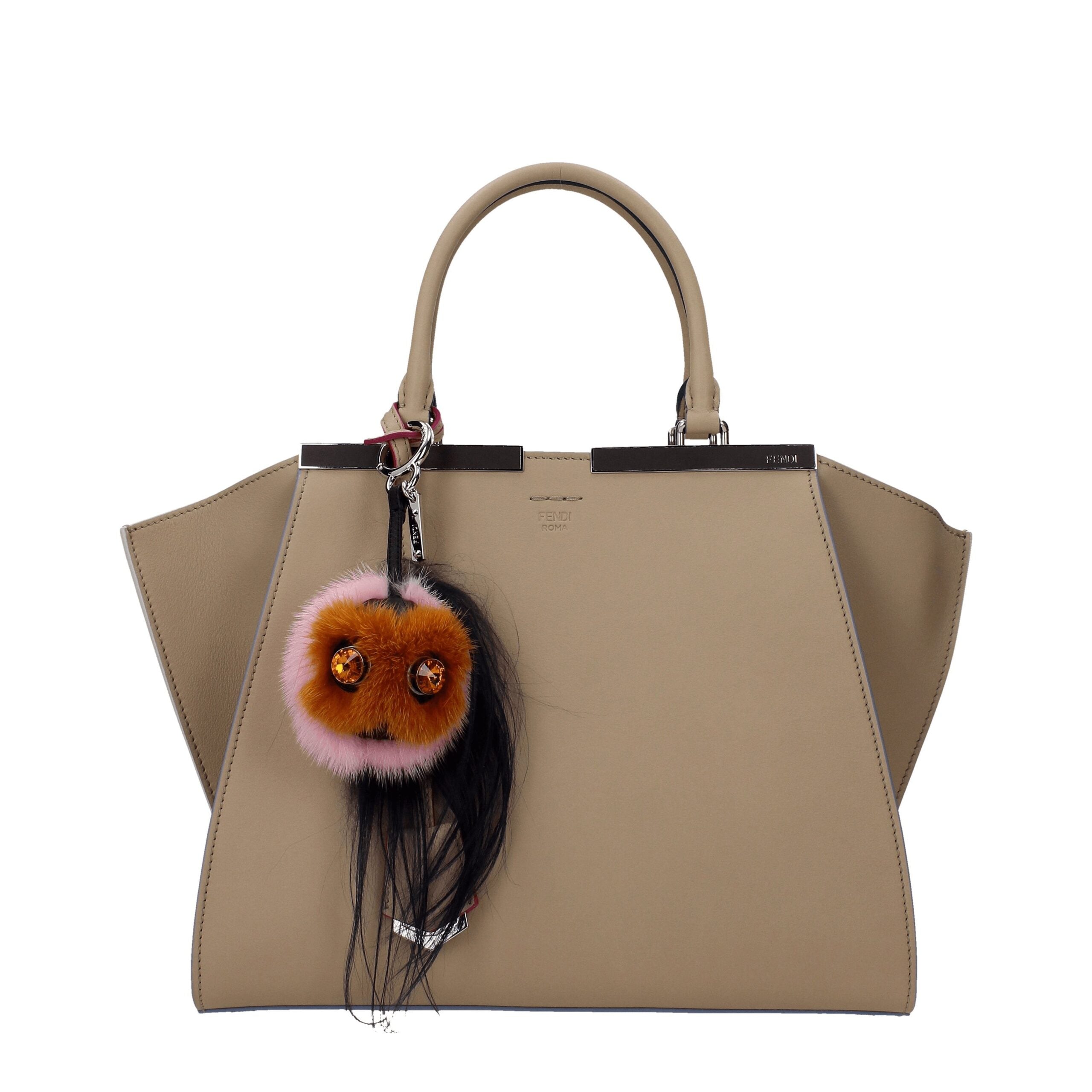Porte-clés en fourrure brune