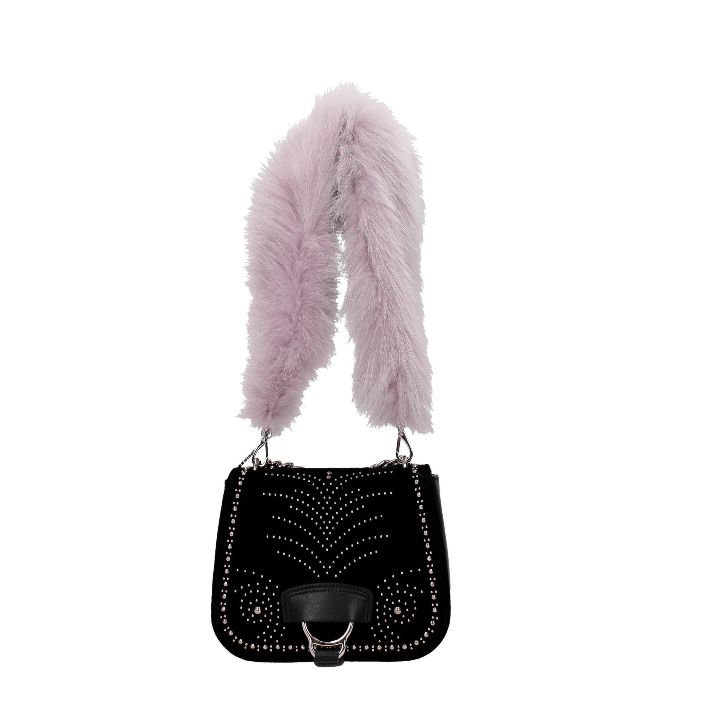 Purple Fur Shoulder BagDescription: The product with MPN 5TX005VOLPEPATCHMUGHETTO and code F39893 fox in violet is a shoulder straps designed by Miu Miu. It has features like logo. Additional Info: Color details: Silver Closing type: Hook Closure Material