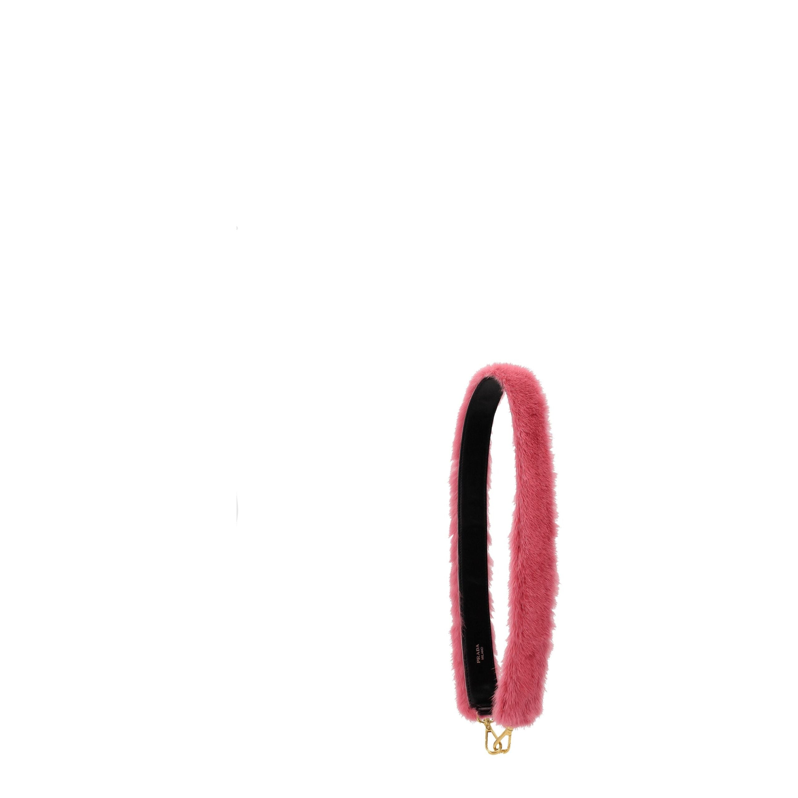 Rosa Schultertasche aus Leder und Pelz von Prada