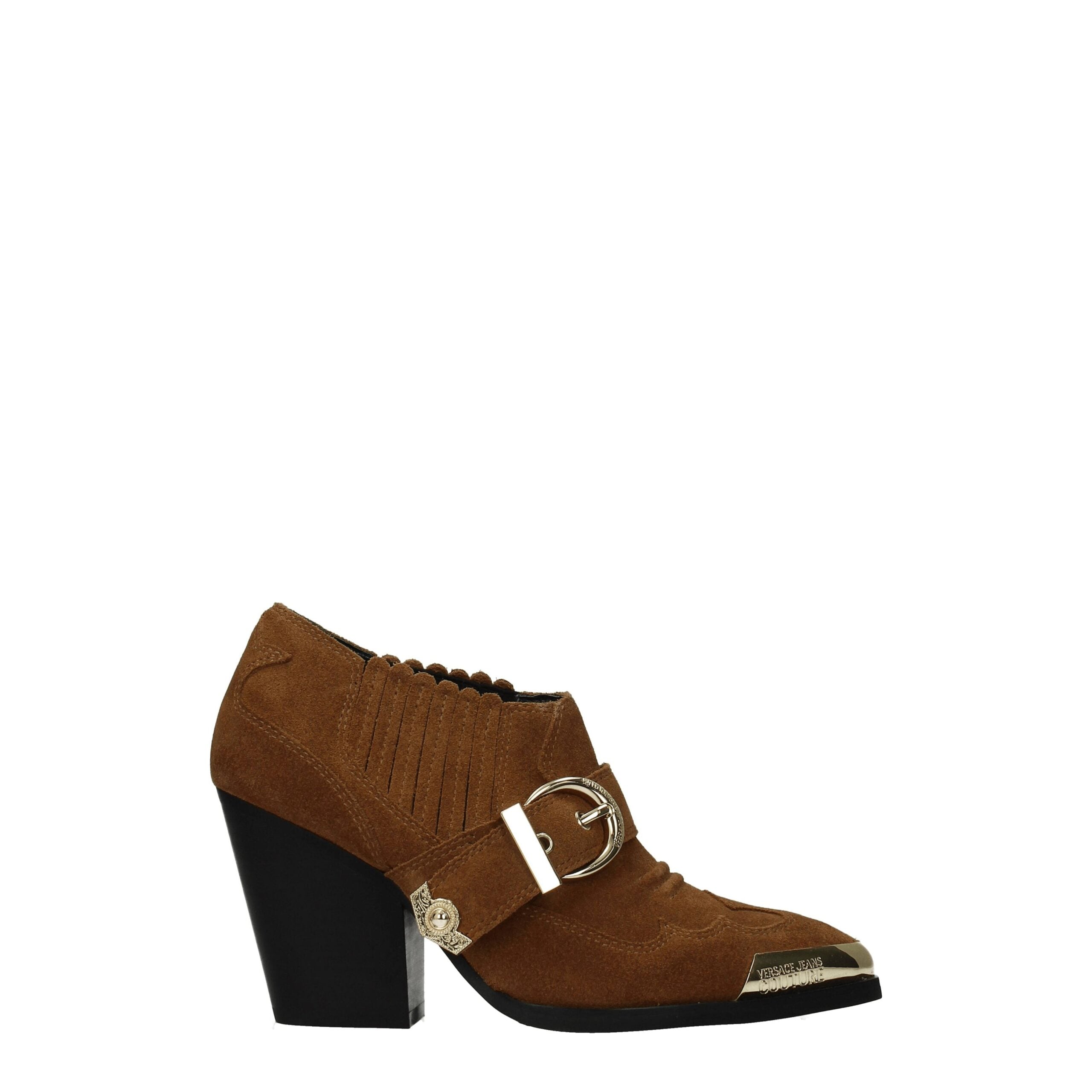 Bottines en cuir marron