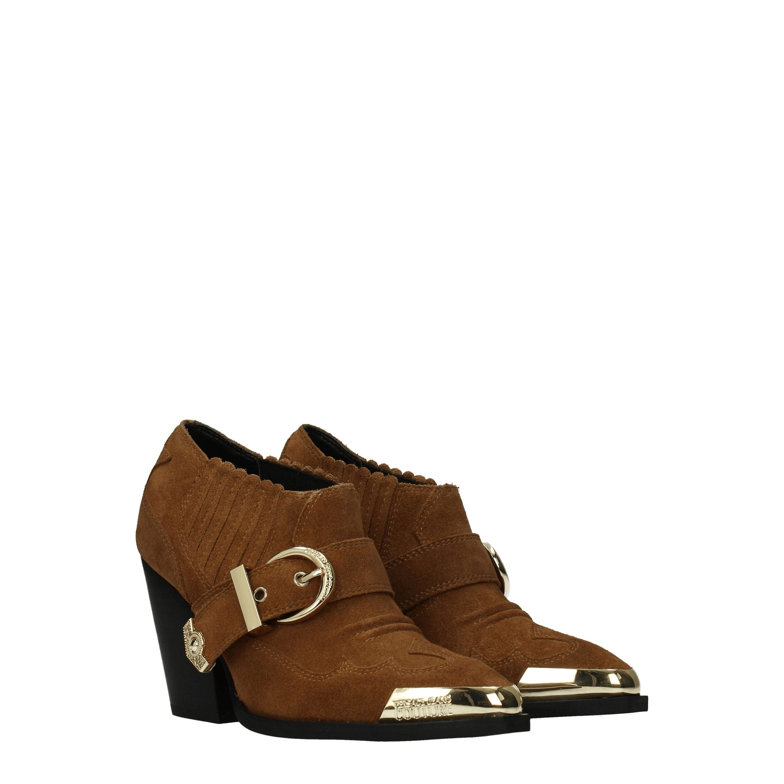 Bottines en cuir marron