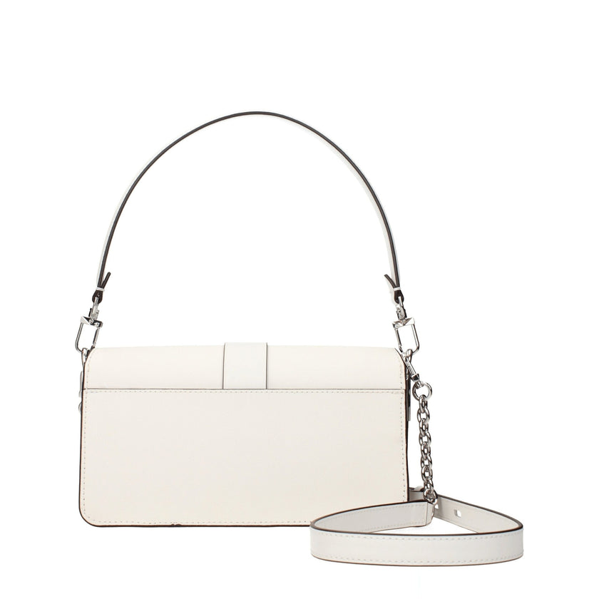 White Leather HandbagDescription: The product with MPN 30T2SGRL1LOPTICWHITE and code F70011 leather in white is a handbags designed by Michael Kors. It has features like front logo, removable handle, adjustable shoulder, removable shoulder. Additional Inf