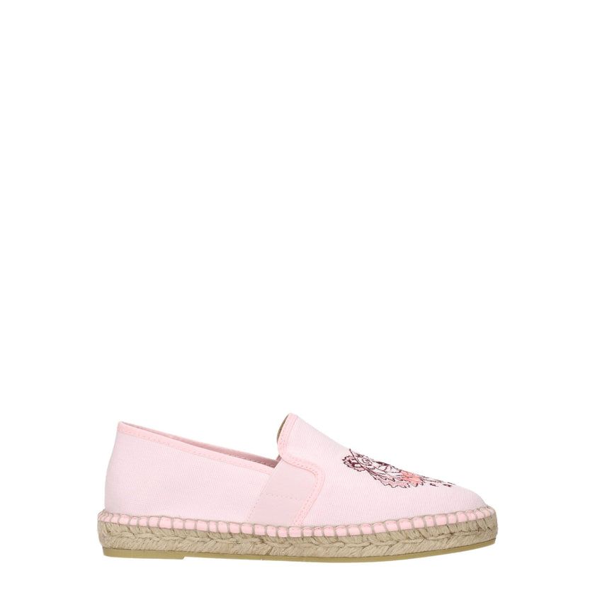 Pink Fabric EspadrillesDescription: The product with MPN FC52ES188F7134 and code F70377 fabric in pink is a espadrilles designed by Kenzo. It has features like front logo. Additional Info: Style: Casual Materials: Fabric Shoe sole: Rubber Shoe tip: Round