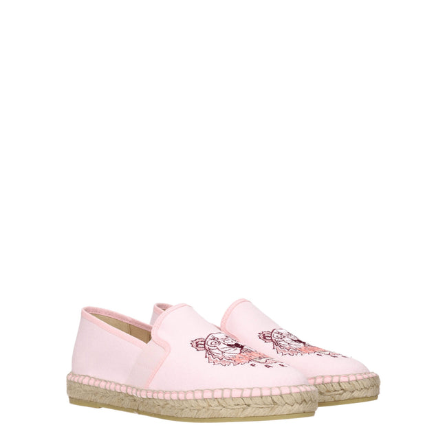 Pink Fabric EspadrillesDescription: The product with MPN FC52ES188F7134 and code F70377 fabric in pink is a espadrilles designed by Kenzo. It has features like front logo. Additional Info: Style: Casual Materials: Fabric Shoe sole: Rubber Shoe tip: Round