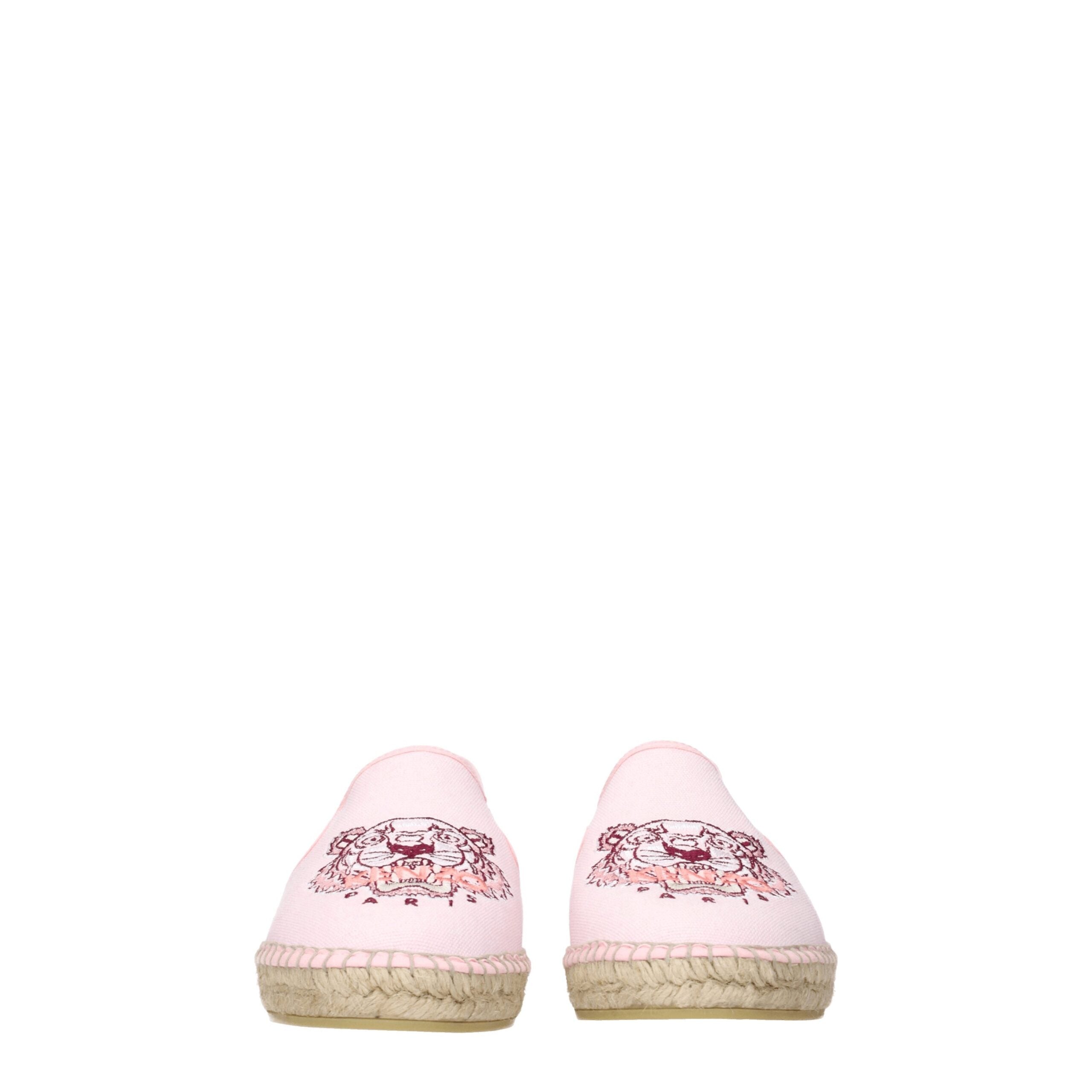 Pink Fabric EspadrillesDescription: The product with MPN FC52ES188F7134 and code F70377 fabric in pink is a espadrilles designed by Kenzo. It has features like front logo. Additional Info: Style: Casual Materials: Fabric Shoe sole: Rubber Shoe tip: Round