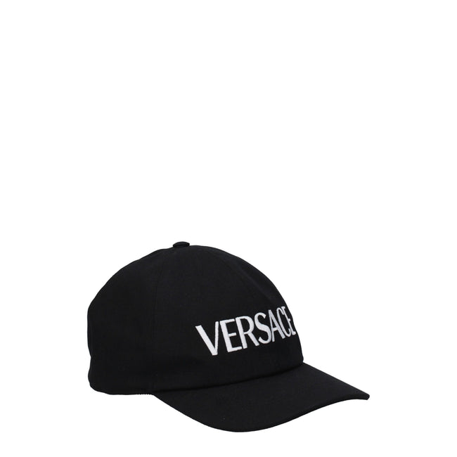 Black Cotton Cap (Baseball Hat)Description: The product with MPN ICAP006A2347642B020 and code F73161 cotton in black is a hats designed by Versace. It has features like back adjustable straps, front logo. Additional Info: Style: Vintage Closing type: Stra