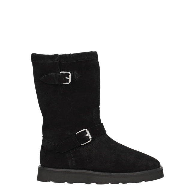 Black Leather Ankle BootsDescription: The product with MPN PFC62BT707L5899 and code F74151 suede in black is a ankle boots designed by Kenzo. It has features like side detail, back logo, fur inside. Additional Info: Style: Casual Closing type: Buckle Clos