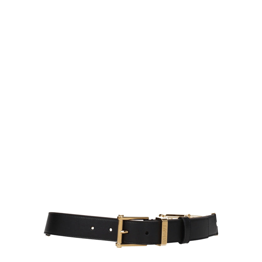 Black Leather Regular BeltDescription: The product with MPN 1007417DV3T1B00V and code F75687 leather in black is a belts designed by Versace. It has features like front detail, front logo. Additional Info: Color details: Gold Style: Casual Belt height: 3.