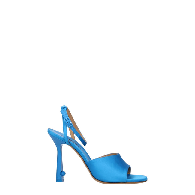 Blue Satin Stiletto Heel SandalsDescription: The product with MPN OWIH044FAB0024545 and code F76062 satin in blue is a sandals designed by Off-White. Additional Info: Style: Casual Closing type: Buckle Closure Materials: Satin Shoe sole: Leather Heel heig