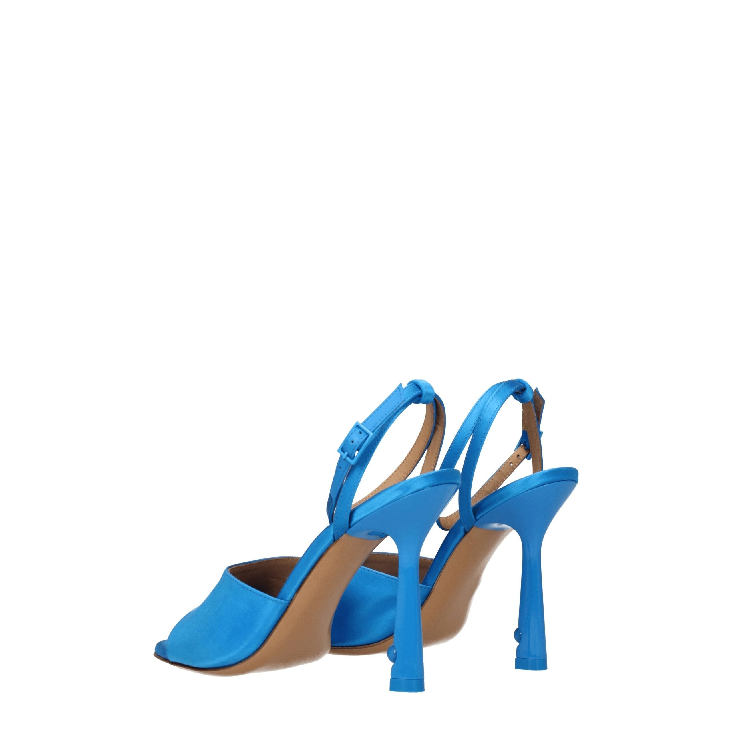 Blue Satin Stiletto Heel SandalsDescription: The product with MPN OWIH044FAB0024545 and code F76062 satin in blue is a sandals designed by Off-White. Additional Info: Style: Casual Closing type: Buckle Closure Materials: Satin Shoe sole: Leather Heel heig