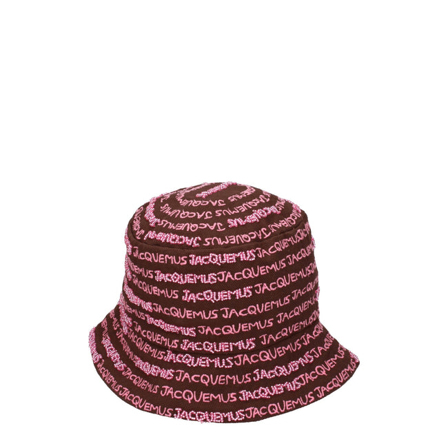 Brown Cotton Bucket HatDescription: The product with MPN 235AC4515035850 and code F76826 cotton in brown is a hats designed by Jacquemus. It has features like logo, beaded. Additional Info: Style: Casual Materials: Cotton Composition: 100% cotton Secondar
