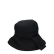 Black Cotton Bucket HatDescription: The product with MPN 235AC4485047380 and code F76830 cotton in black is a hats designed by Jacquemus. It has features like vintage effect. Additional Info: Style: Casual Materials: Cotton Composition: 75% cotton- polyam