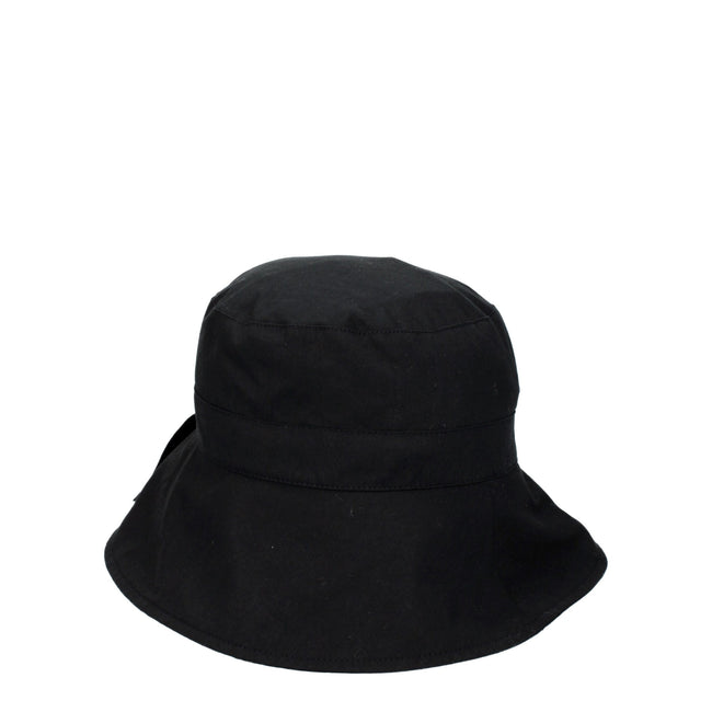Black Cotton Bucket HatDescription: The product with MPN 235AC4485047380 and code F76830 cotton in black is a hats designed by Jacquemus. It has features like vintage effect. Additional Info: Style: Casual Materials: Cotton Composition: 75% cotton- polyam
