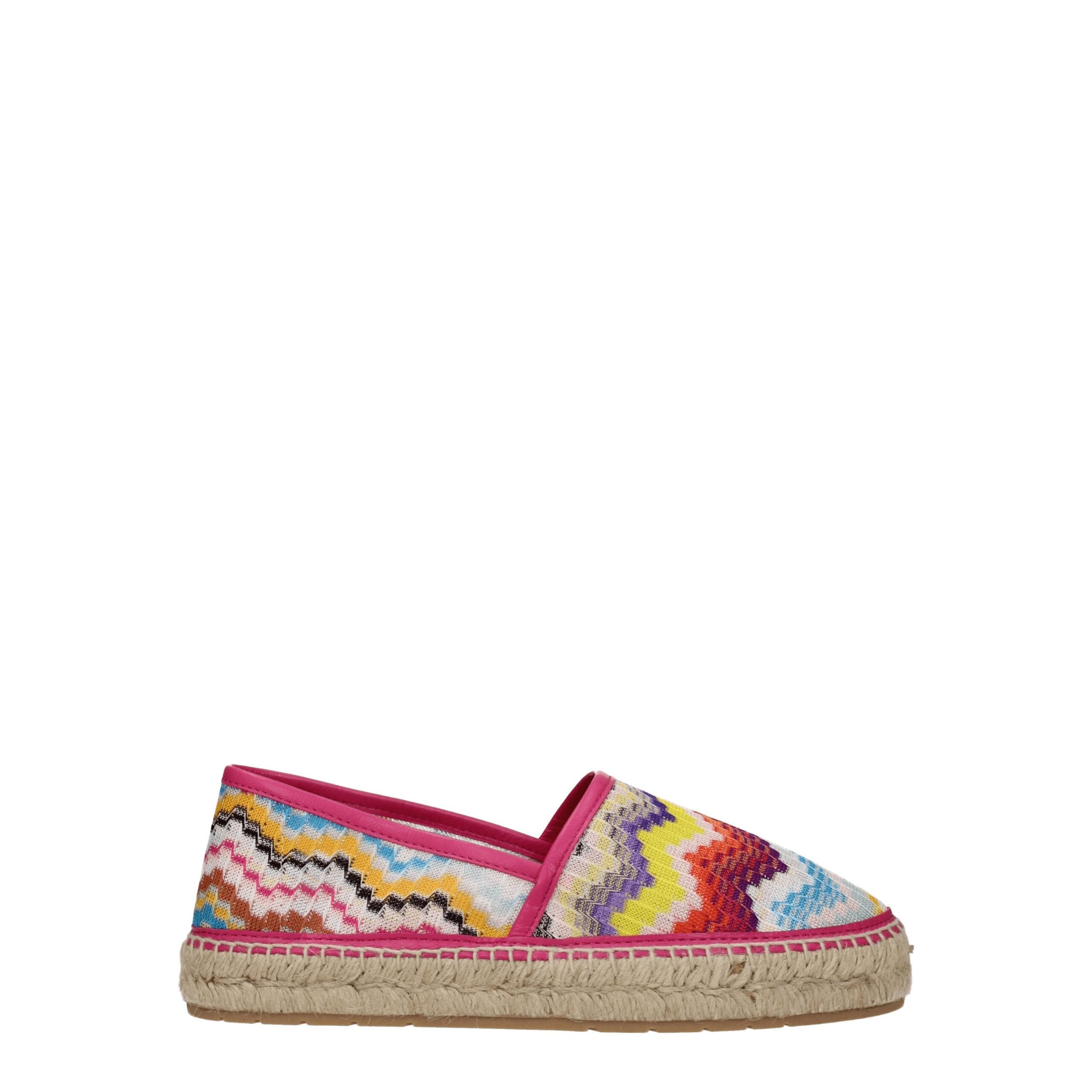 Multicolor Fabric EspadrillesDescription: The product with MPN AC23SY02BR00JISM8LL and code F77845 fabric in multicolor is a espadrilles designed by Missoni. Additional Info: Style: Vintage Materials: Leather Shoe sole: Rubber Shoe tip: Round toe Heel typ