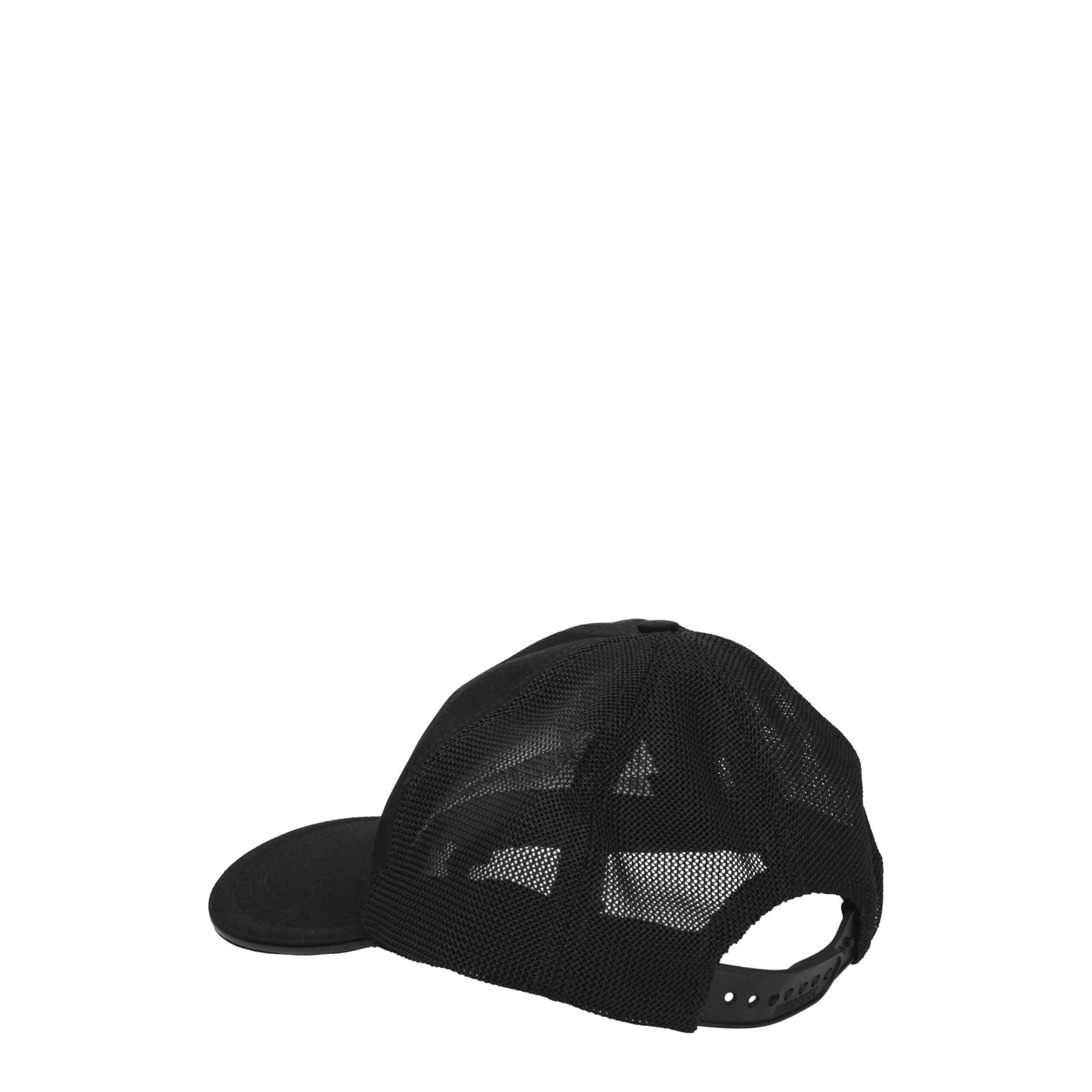 Black Cotton Baseball Cap with Front Logo by Burberry