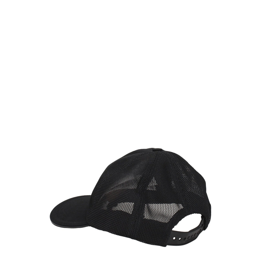 Black Cotton Cap (Baseball Hat)Description: The product with MPN 8066669 and code F77987 cotton in black is a hats designed by Burberry. It has features like front logo. Additional Info: Style: Street Closing type: Button Closure Materials: Cotton MPN: 80