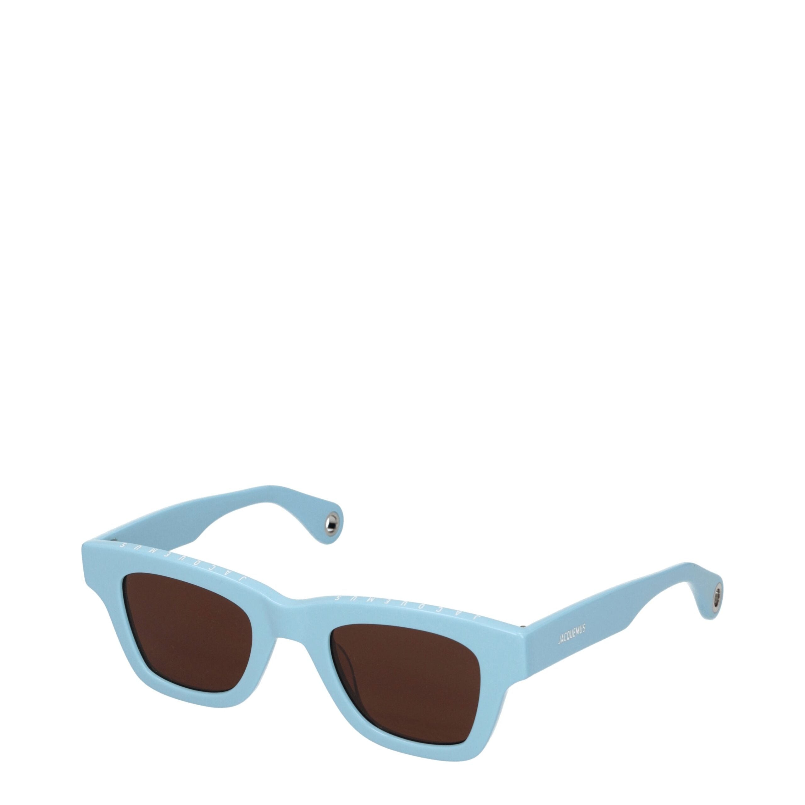 Light Blue Acetate SunglassesDescription: The product with MPN 221AC0295040330 and code F77997 acetate in heavenly is a sunglasses designed by Jacquemus. It has features like logo. Additional Info: Arm length: 14.7 cm Frame materials: Acetate frame Lens d